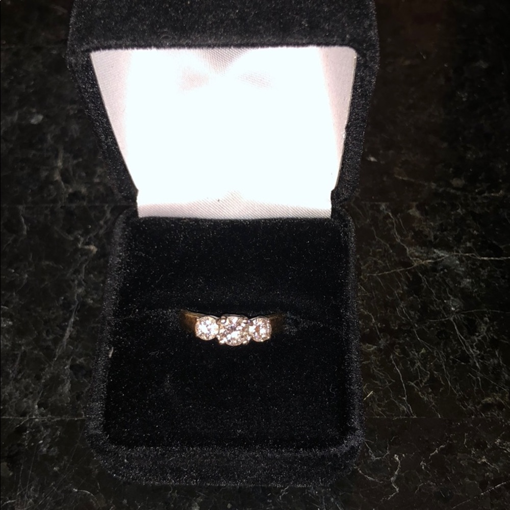 Diamond 3 Stone Ring - image 1